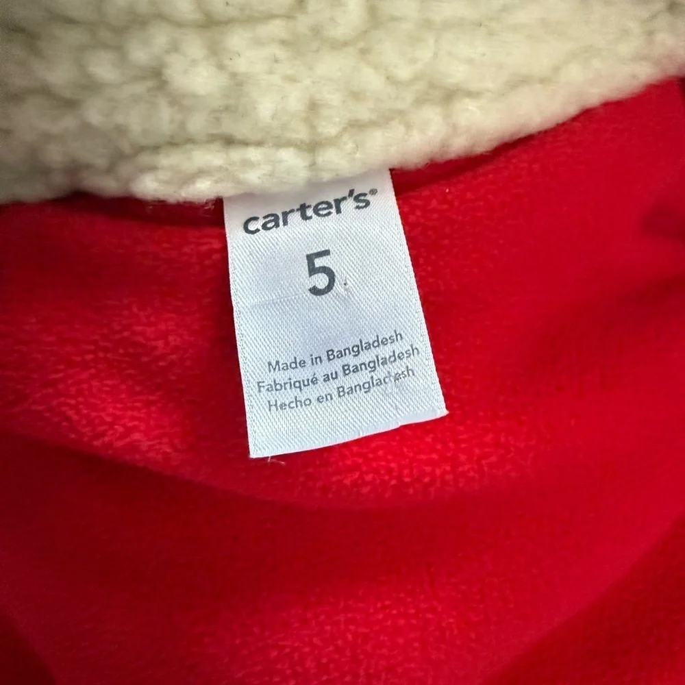 Carter’s Red and Gray Kids Puffer Vest-Size 5 and Like New
